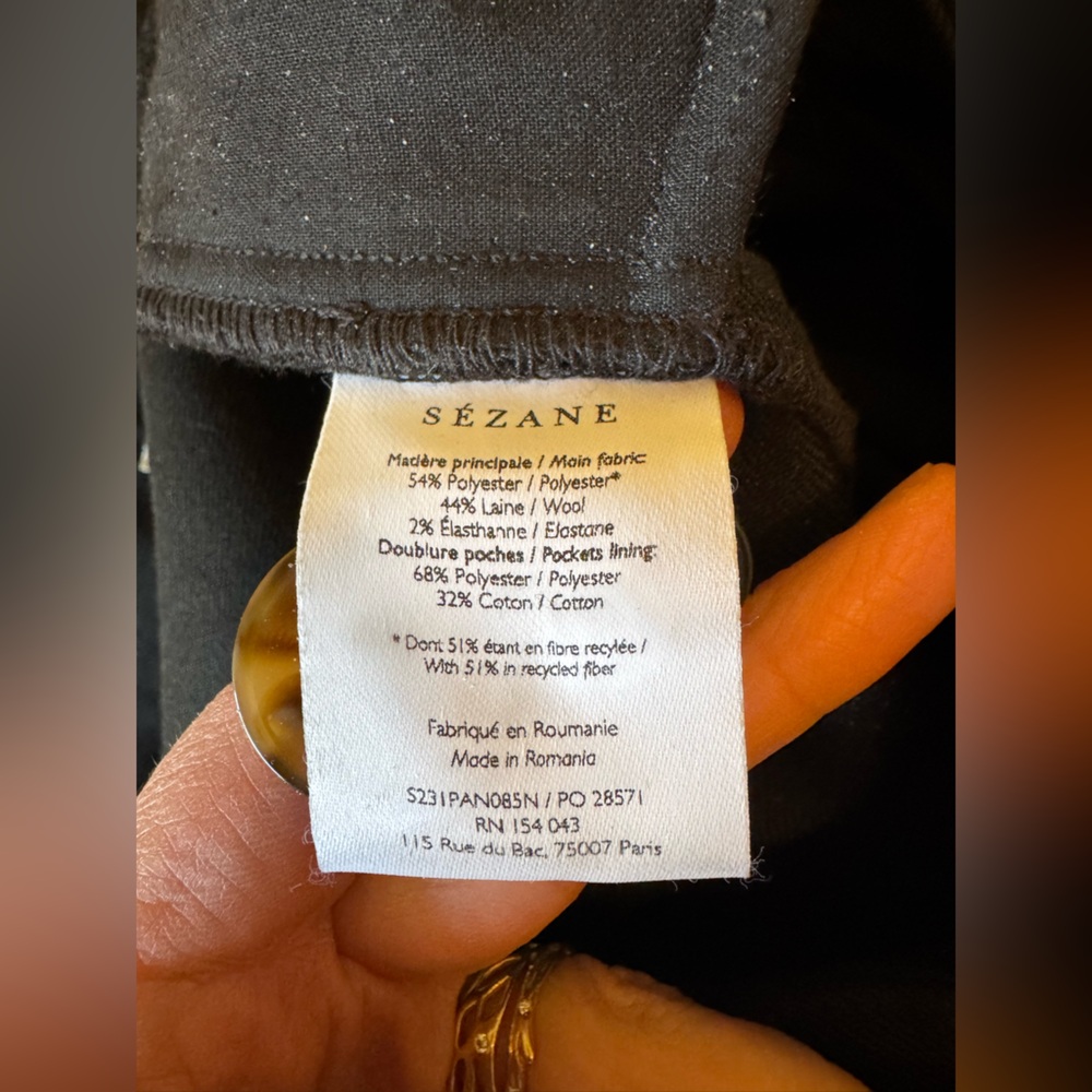 Sezane Women’s Damon pant in black - Picture 4 of 5